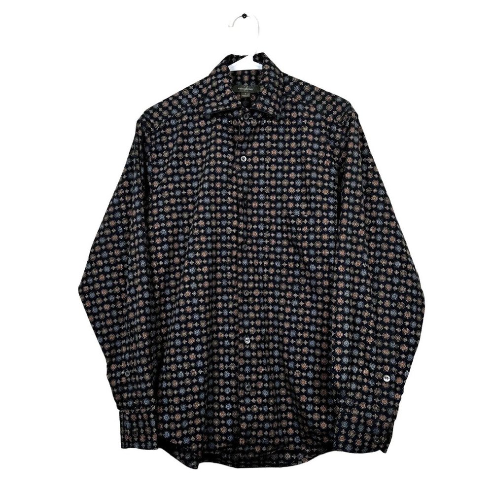 GUC Ermenegildo Zegna Men's Sz Small Multicolor Floral Shirt Made in ITALY